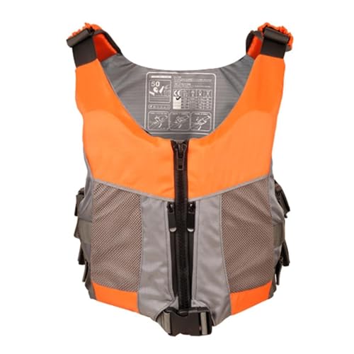 Kayak Vest for Adults, Adjustable Swim Vest Jacket with Zipper and Adjustable Waist Belt for Swimming Rafting River Tracing Motorboat Surfing(Orange,X-Large)