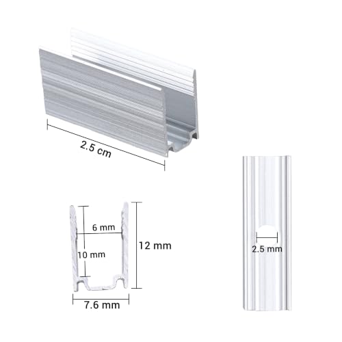 Image of Yescom 20Pack 1 inch Commercial Warm White Rope Light Aluminium Mounting Clip
