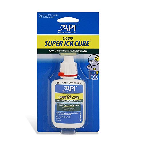 Image of API LIQUID SUPER ICK CURE Freshwater and Saltwater Fish Medication Bottle, 1.7 oz (12A)