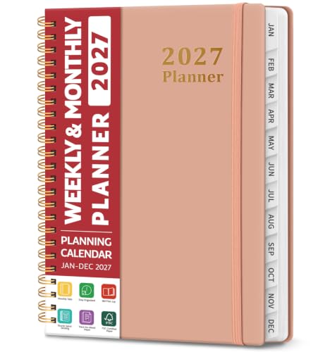 Taja 2027 Planner, Jan 2027 - Dec 2027 Monthly & Weekly Calendar Book