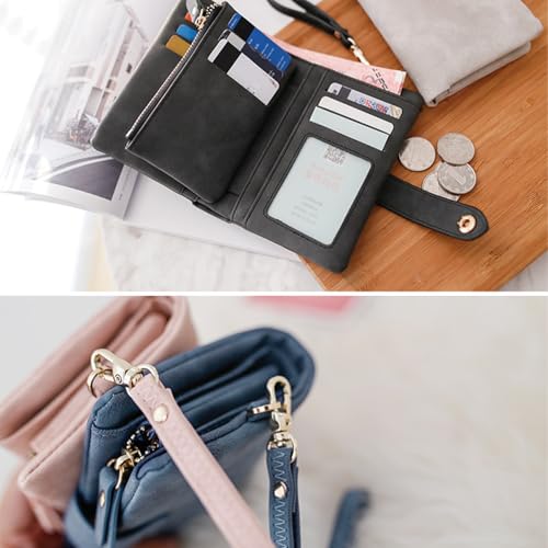 Customized small leather wallet, Customized name and flower, Coin Purse Card Holder for Women Teen Girls Customized Gifts for Birthday Christmas Thanksgiving Anniversary Mothers Day. (Pink) 5