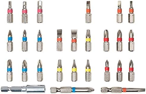 Assortment of screwdriver bits included with PARKSIDE PSSA 4 A1