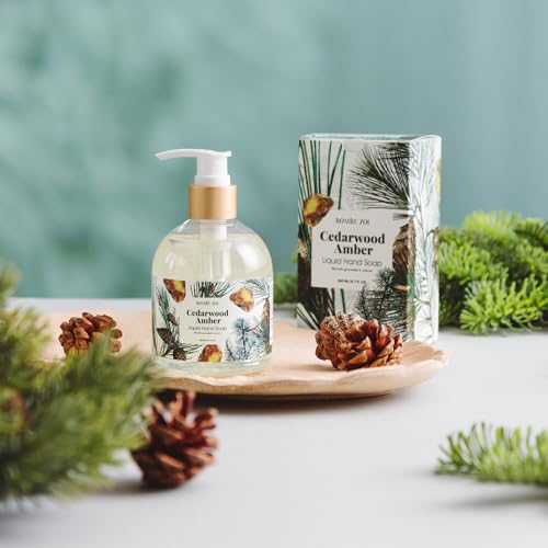 Image of ROMIIE ZOI Liquid Hand Soap, Cedarwood, 260ml /8.7 fl.oz | With Gift Box, Gentle cleansing, nourishes skin without drying