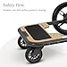 UPPAbaby Piggyback Ride-Along Board for Cruz Stroller Models 2015-2019 - Quick Attachment for Children to Stand + Stroll - 55 lbs. Weight Capacity,Black/Brown