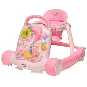 ib style® LITTLE DOLPHIN | Loopstoel | Loopwagentje | met licht en geluid | EN 1273:2005 | Pink