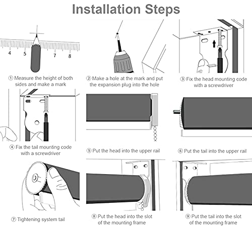 Wybb Roller Shade Custom Made Polyester Total Blackout Roller Blind, Country Style Easy To Install Vertical Roller Shade, Waterproof Anti-Static Roll Up Shades, Green (Size : W85Cmxh105Cm) #TOP5