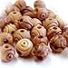 7.5mm round Rosary carved Beads (60 beads) - Betlehem Olive wood