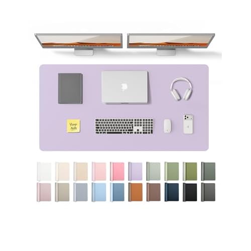 YSAGi Leather Desk Protector, Office Mat, Large Mouse Mat, Non-Slip PU Leather Blotter, Laptop Desk Pad, Waterproof Writing Pad for Office and Home (L