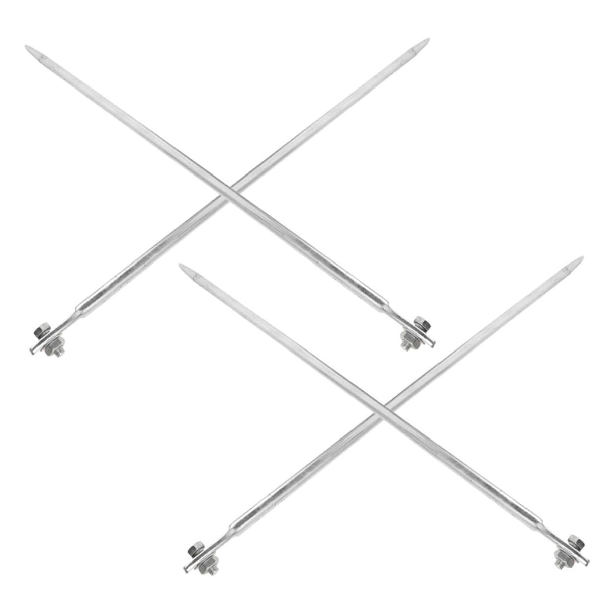 Erdungsstab für Hausinstallationen, 4 Stück, Silber, Eisen