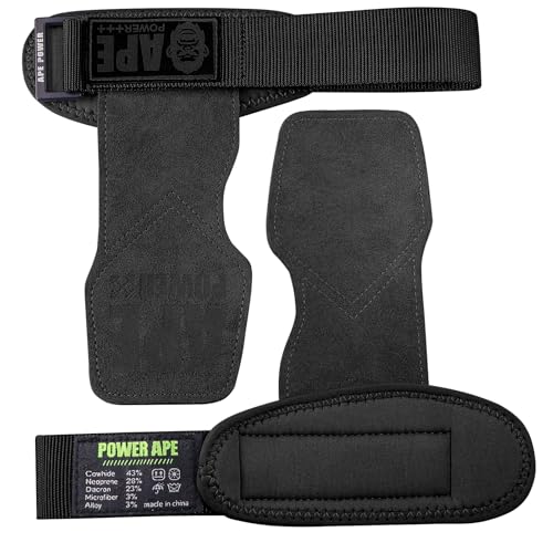 Power Ape Weight Lifting Straps with Wrist Support, Gym Wrist Straps for Weightlifting and Workout, Power Weightlifting Gym Gloves,Exercise Straps ,Lifting Grips Hand Straps for Men and Women(Black) - Image 3