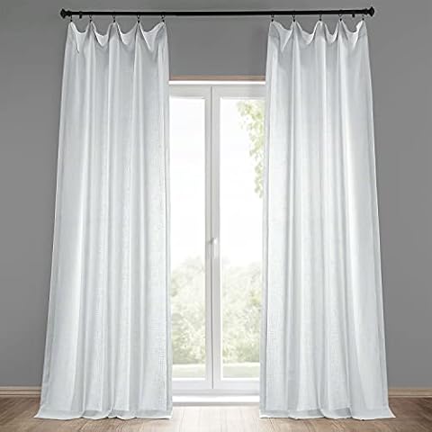 HPD Half Price Drapes Heavy Linen Curtains for Bedroom 50 X 108 (1 Panel), FHLCH-VET13191-108, Rice White Cover