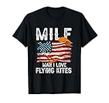MILF Man I Love Flying Kites Hang Gliding Kiter Kitesurfer Camiseta