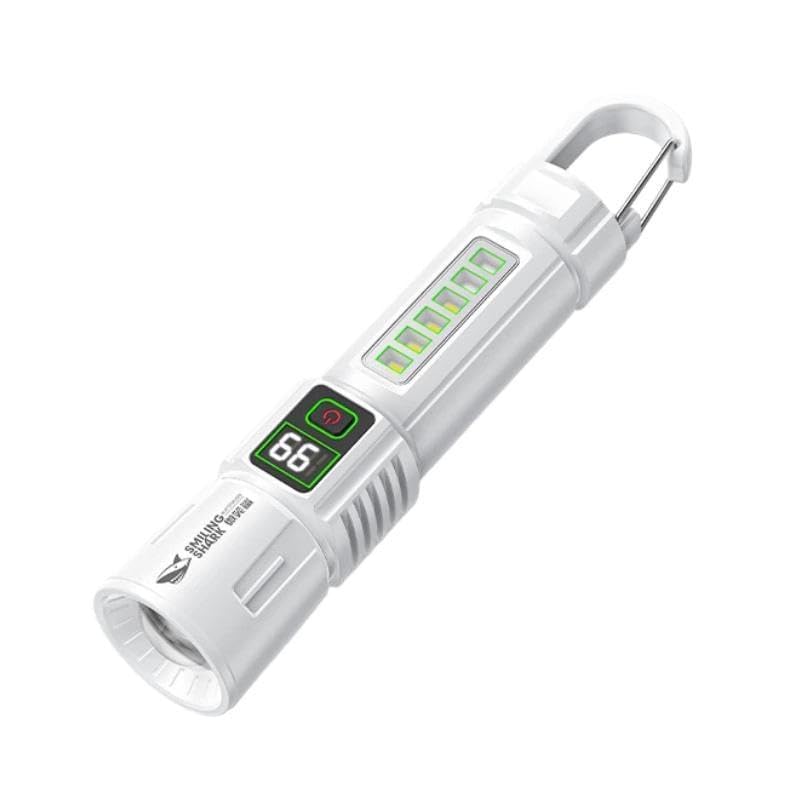 SMILING SHARK SD-5424A Portable Zoomable Flashlight with HookRechargeable LED Flashlight with Digital Battery Display – USB Charging Emergency Torch Light – Portable Outdoor Camping (PACK OF 1)-picture-44