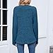 Women's 2025 Fall Casual Comfy Pullover Long Sleeve V Neck Button Lightweight Tops Solid Color Loose Fit Shirts Navy
