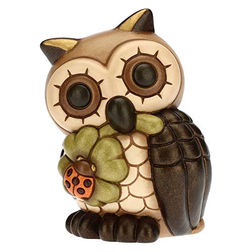 Gufo in ceramica dipinta a mano