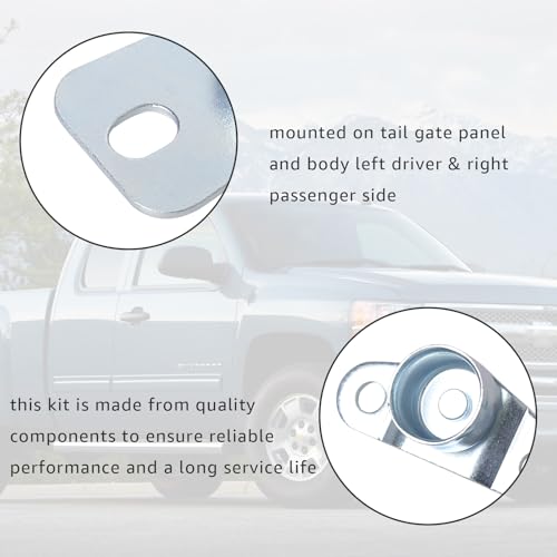 Kit de charnière de hayon robuste pour Chevy GMC C1500 K1500, remplacement direct et durable - 7