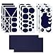 Produktbild 11 Blatt Nylon Reparatur Flicken, Daunenjacke Reparatur Patch,Selbstklebender Patch,Verschiedene Größen und Formen Kleidung Patch, Waschbares Reparatur Patch für Daunenjacke, Zeltkleidung (Navy blau)
