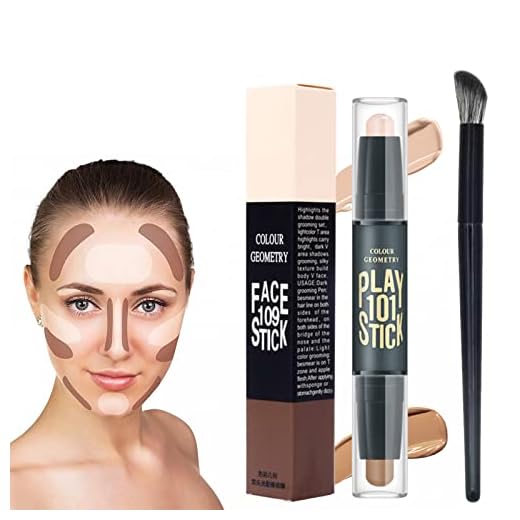 Contorno Maquillaje,Highlighter Maquillaje,Contour Stick,Highlighter Stick,Pluma de Contorno,Contouring Stick,Barra Contorno Maquillaje,Lápiz Corrector de Contorno,y Cepillo de Sombra Nasal