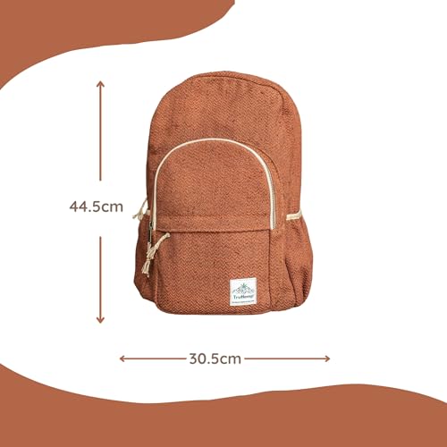 Classic Hemp Backpack, Brown – Stylish & Durable Backpack, Comfortable Adjustable Straps, Multiple Compartments, Ideal for Travel, Hiking & Daily Use4