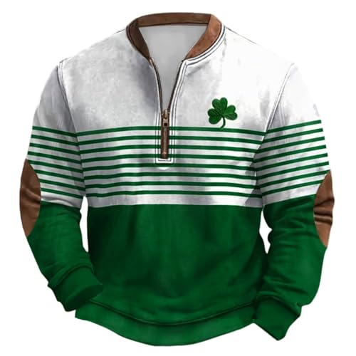 Sweat-shirt à col zippé homme en molleton doux et manches longues confort