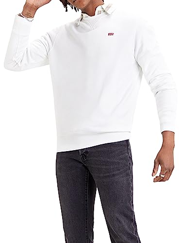 Levi's New Original Crew Maglia di Tuta, White, S Uomo