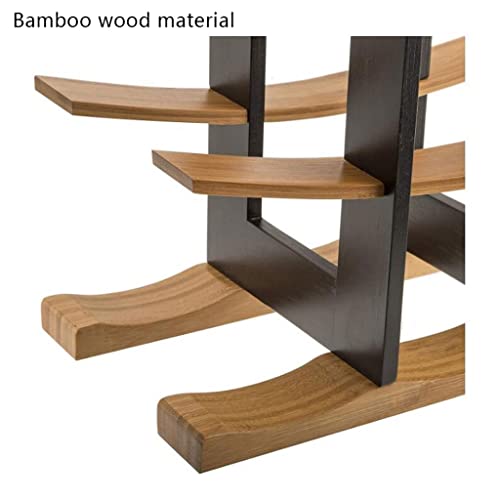 Soporte para Botellas de Vino de Bambú 4 Niveles Negro miniatura 3