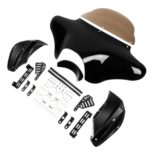 Green-L Universal Batwing Fairing with Windscreen Windshield and Mounting Hardware Kit Fit for Honda Shadow ACE Sabre Valkyrie Tourer Deluxe