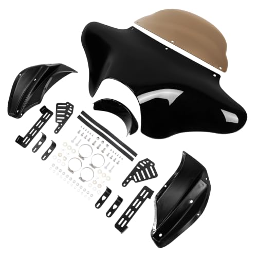TCMT Outer Batwing Fairing Windshield Mount Hardware Kit Fit for Yamaha V Star 650 1100 Classic 1998-2011 Honda Shadow ACE 1995-2000 Valkyrie 1997-2001 Harley Road King 1994-2023 Fat Boy 1987-2017