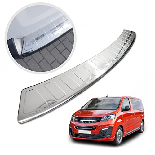 Chromemaster | Protezione paraurti Posteriore | Compatibile con Opel Vivaro S Compact, M Long dal 2019- | Acciaio INOX lucido/cromato | Protezione paraurti protegge la vernice del paraurti dai graffi
