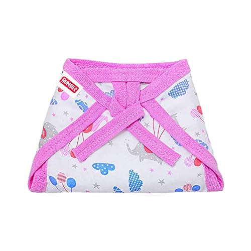 Image of Washable Reusable Cotton Hosiery U-Shape Tie up Nappies /Langot for New Born Baby | Soft, Skin-Friendly & Eco-Friendly | 0-3 Months - Pack of 10, White Printed