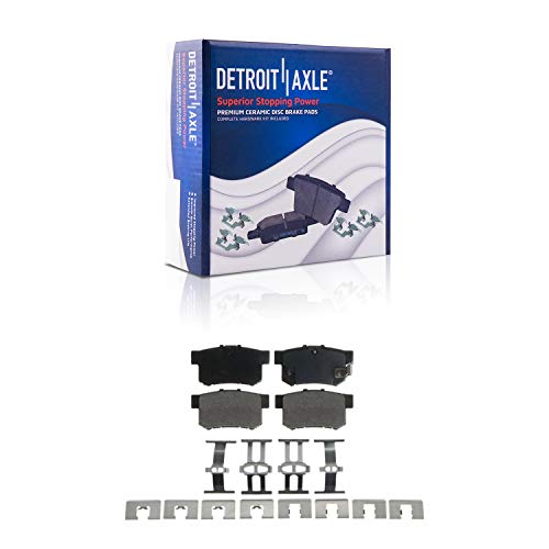 Image of Detroit Axle - Rear Brake Kit for 2003-2007 Honda Accord, 2004-2008 TSX | Drilled & Slotted Brake Rotors Ceramic Brake Pads Brake Calipers Replacement - [10.24 inch inch Rotors]