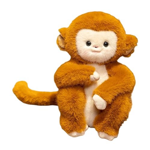 Singe en peluche de 31cm en tissu polaire doux pour décoration de maison