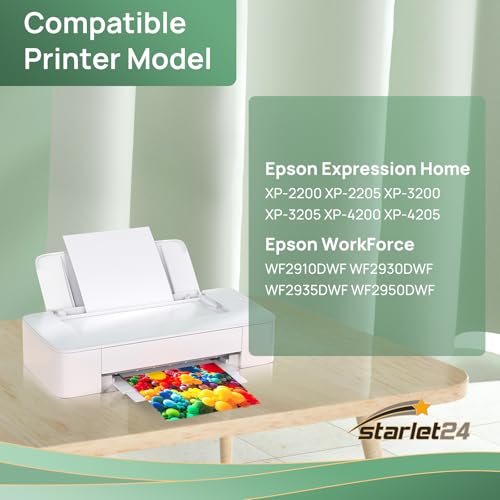 Starlet24 10x 604XL Ink Cartridge Compatible with Epson 604 XL Multipack for Expression Home XP-2200 XP-2205 XP-3200 XP-3205 XP-4200 XP-4205 Workforce WF2910DWF WF2930DWF WF2935DWF WF2950DWF