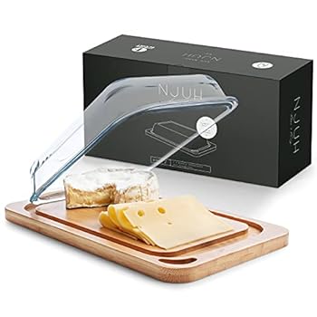 WERBUNG: NJUH home x living® Käseplatte - Hochwertige Aufschnittbox Glas - Käse Aufbewahrung aus nachhaltigem Bambus - Umweltfreundliches Käsebrett mit Glocke - FSC-zertifizierte Käseaufbewahrungs Box 1l - JETZT BEI AMAZON KAUFEN!
