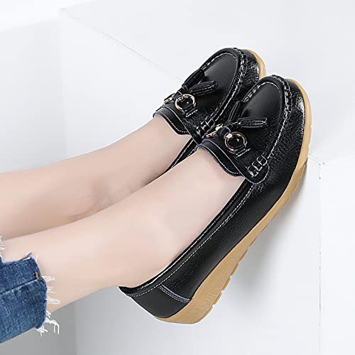 Mocassim feminino confortável para caminhada sem cadarço de couro mocassim confortável sem salto sap