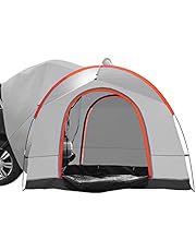 VEVOR SUV Camping Tent, 8&#39;-8&#39; SUV Tent Attachment for Camping with Rain Layer and Carry Bag, PU2000mm Double Layer Truck Tent, Accommodate 6-8 Person, Rear Tent for Van Hatch Tailgate