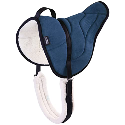 Image of Harrison Howard Equestrian Saddle Pad Horse Riding Pad Bareback Pad with Girth