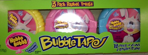Hubba Bubba イースターバニー バブルガムテープ 3パック 長さ18フィート