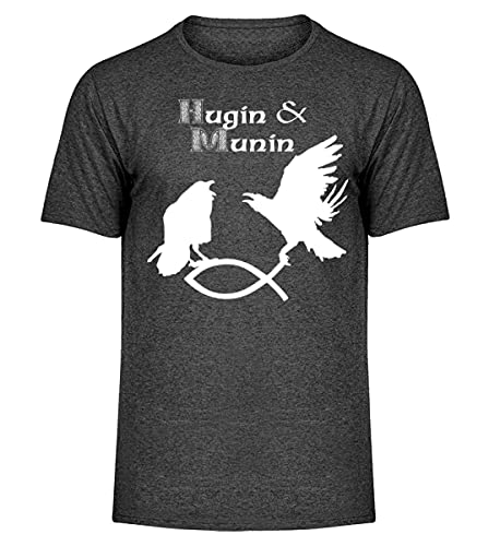 T-shirt en maille mélangée Hugin & Munin finition gris foncé