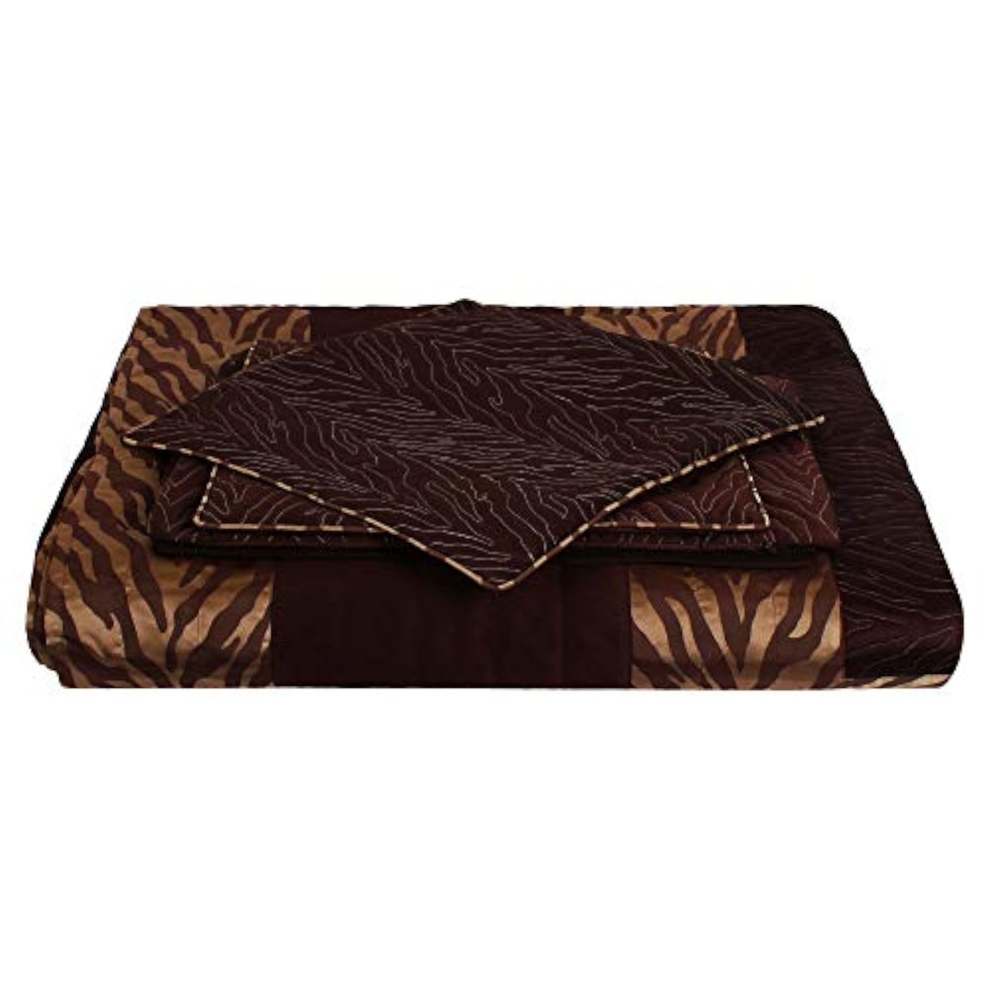King Size Faux Silk Quilted Bedspread with Cushion Covers