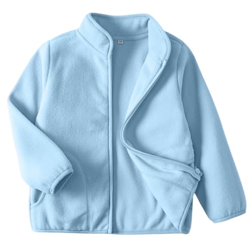Image of Toddler Boys Girls Fleece Jacket Lightweight Fall Spring 2-12 Years