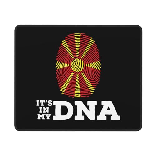 Tapis De Souris La Macédoine du Nord, C'est dans Mon Adn Tapis De Souris De Jeu Lavable Accessoires De Jeu Mac Et Pc Tapis De Souris Gaming pour Souris Gaming Bureau 25X30Cm