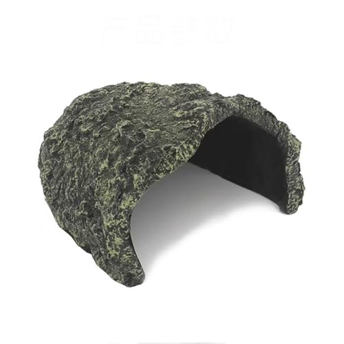 Repticircle Large Rock Cave Hideout for Reptiles & Amphibians - Ideal for Bearded Dragons, Turtles, Snakes, Lizards, Geckos, Tortoises & Small Pets - Terrarium & Aquarium Decor, Safe Reptile Habitat