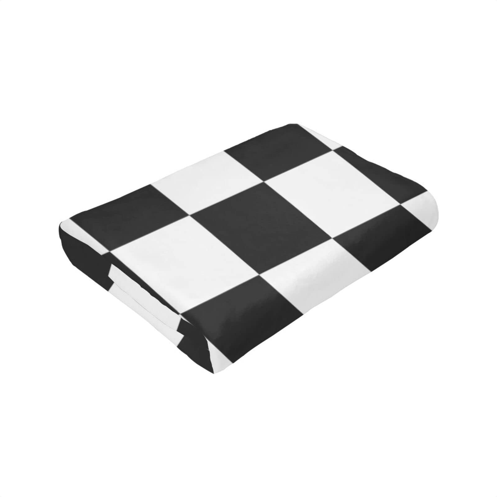 Amazon｜白黒チェッカーフラッグ 毛布 フランネル ブランケット