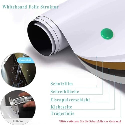 Papier magnetique pour tableau blanc mural film autocollant effacable a sec