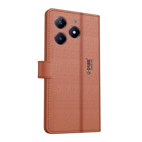 Image of U-Case Compatible with Realme Narzo N63 5G / Realme C63 5G Flip Cover| Leather Finish | Inside Pockets & Inbuilt Stand | Shockproof Wallet Style Magnetic Closure Back Cover Case