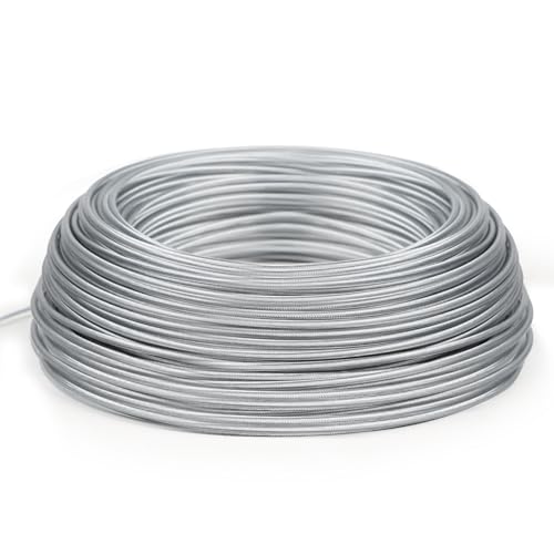 SWAWIS Hilo Desbrozadora 2,4mm x 60M Recambios Desbrozadoras Hilo Desbrozadora Acero Accesorios para Desbrozadora Hilo de Corte para Jardin Hierba