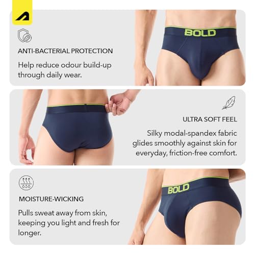 Image of Boldfit Briefs for Man Micro Modal Underwear for Men Breathable NoRoll Waistband