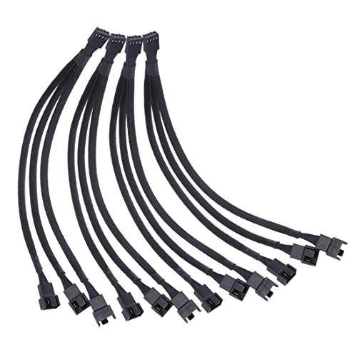 Zimjoy 4 Piezas Computadora Ventilador Divisor Cables 4 Pines PWM