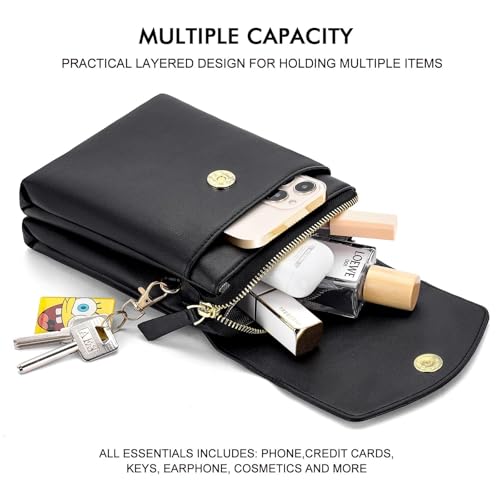 Image of Peacocktion Small Crossbody Bags for Women Travel Cell Phone Purse RFID Wallet Purses with Adjustable Strap Trendy